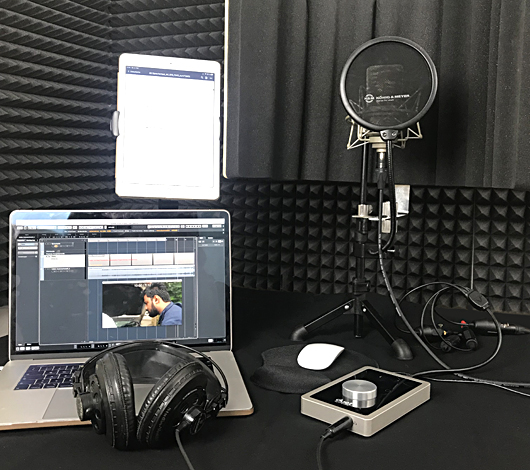 Sprecherkabine D&auml;mmung mit Akustik-Noppenschaumstoff